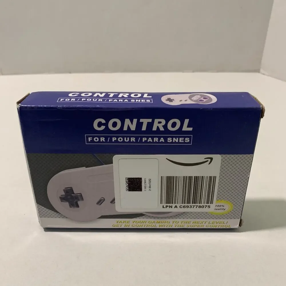 Controller For Super Nintendo Wired Gray SNES Gaming